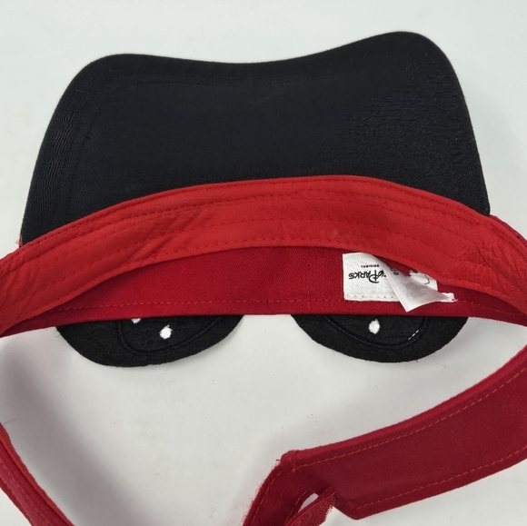 DISNEY PARKS MINNIE MOUSE SUN VISOR BLACK & RED POLKA DOT BOW EARS WOMEN OS - Picture 7 of 12